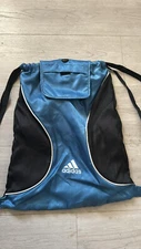 Adidas Backpack Gym Bag Draw String Blue Black 