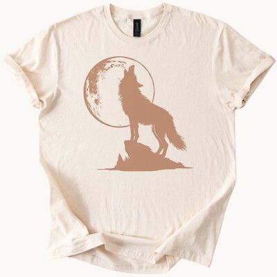 Wolf Howling Moon Shirt Nature Tee Wildlife Graphic