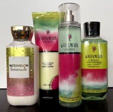 Bath & Body Works (4) WATERMELON LEMONADE Mist~Lotion~Shower Gel~Body Cream