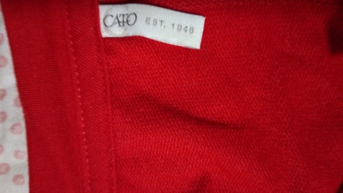Cato Women's Plus Size love Christmas Long Sleeves Sweatshirt Red 22/24 - Picture 5 of 7