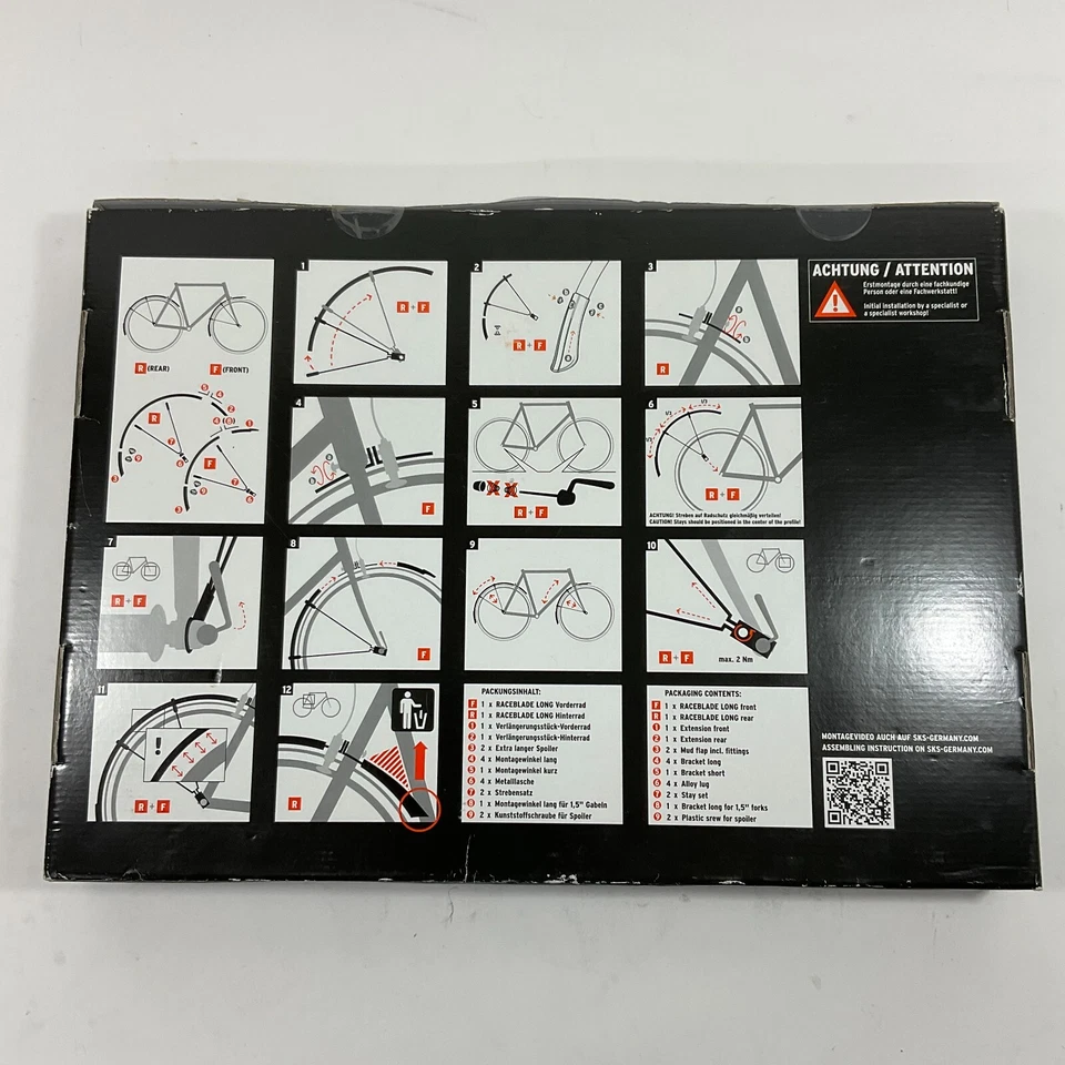 SKS Raceblade Long Bike Fenders Black 700x18-23mm 28" Road Racing Bike Fenders - Image 2 of 4