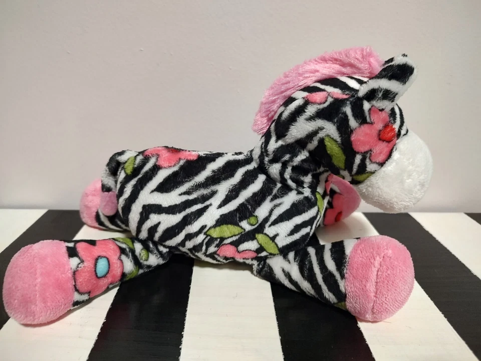 Juguete de peluche Douglas The Cuddle Rompecabezas Gabriella Cebra Rosa Flor Foto 2 de 4