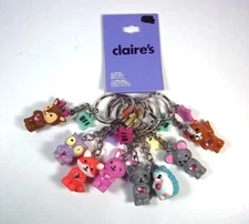 Claire's set of 8 BFF Forest Friends 3D keyring or bag clip NEW