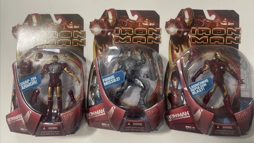 Iron Man Movie (1) Snap-On Armor (2) Firing Missile (3) Launching Repulsor Blast