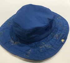 Sun Protection Zone UPF 50 UV Shark Print Wide Brim Bucket Hat with Chin Strap