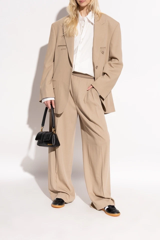 阿迪达斯原装汉堡女式运动鞋黑色运动鞋皮革运动鞋 #626 — 第 3/4 张图片