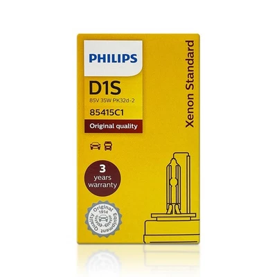 Genuine Philips D1S HID Xenon Headlight Bulb 85415C1 OEM DOT 4300K - Pack of 1 - Image 1 of 4