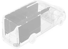 Legend 05F04-20-M For Ford Transit 148" Mid Roof EconoLite Wall Liners - Grey