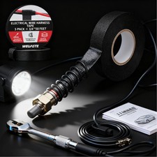 5 Rolls Automotive Wiring Harness Tape 3/4"x50FT - High Temp Self-Adhesive 01