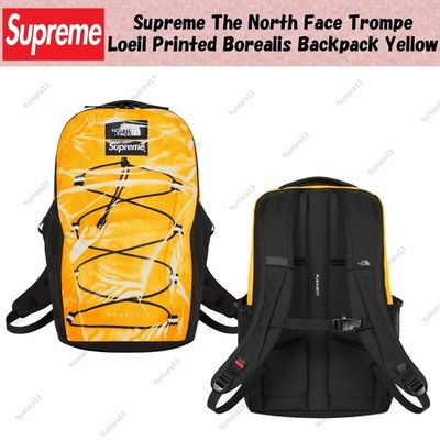Supreme The North Face Trompe Loeil Printed Borealis Backpack Yellow