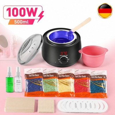 Wachsgerät Set Waxing Körper Haarentfernung Heißwachs mit 500g Wachs Bohnen
