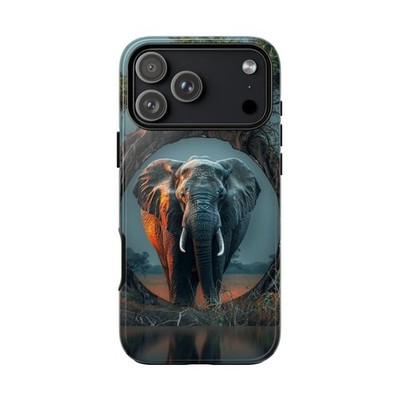 For iPhone, Galaxy, Pixel | Phone Case | Elephant Africa Ring Tree
