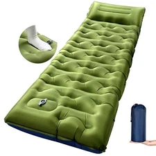 KASBAH Camping Sleeping Pad,Extra Wide 6 inch Thick Inflatable Sleeping Pads ...