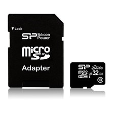 Silicon Power microSD Card 32GB Class 10 UHS-1 Compatible, Maximum Read Speed