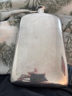 Sterling Silver Large Flask 209 Grams No Reserve