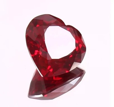 Natural Ruby Heart Cut 24 Ct Red Color Faceted AGL Certified Loose Gemstone