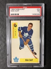1958 Parkhurst Dick Duff 29 PSA 7; CENTERED, Focused, Sharp corners!!