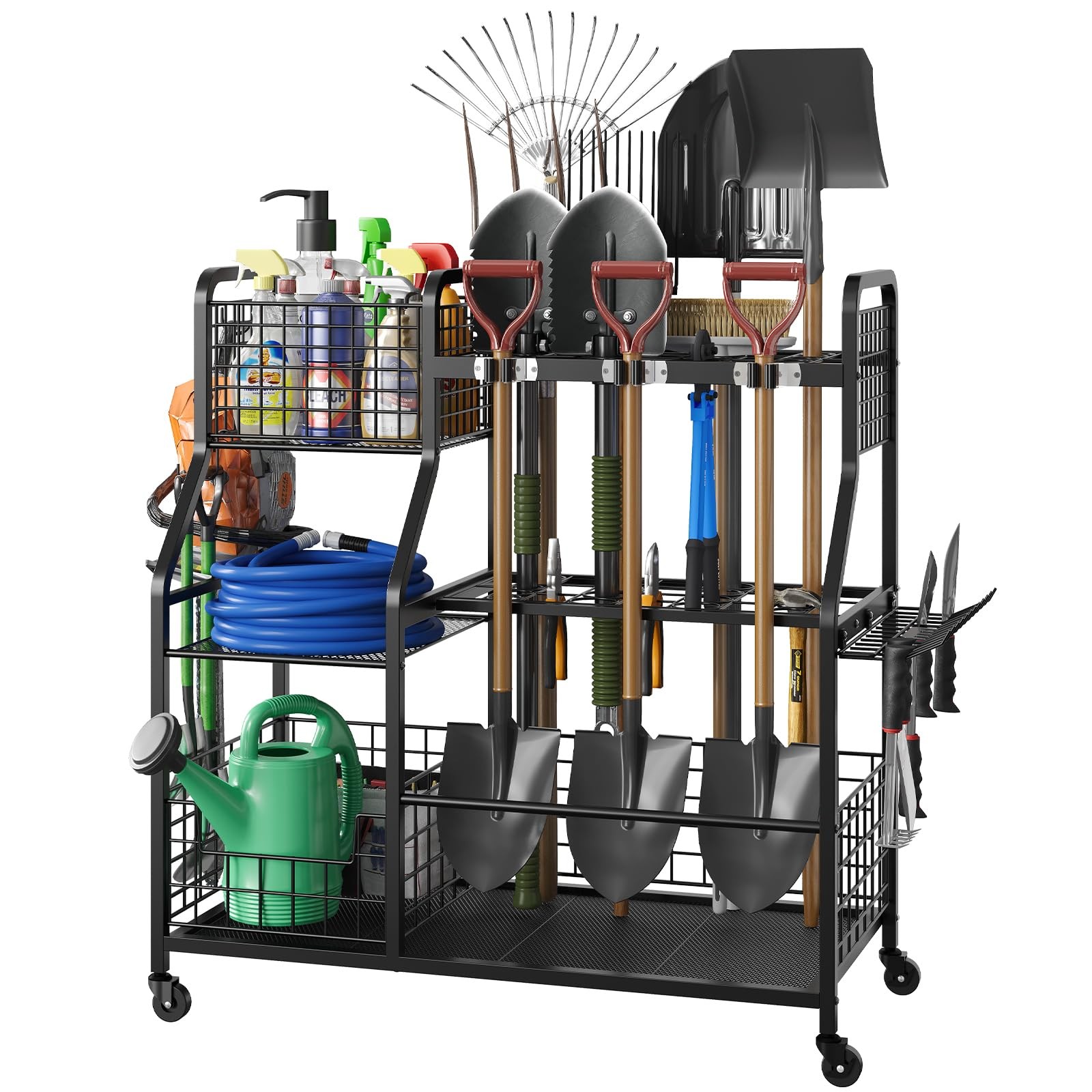 Garden Tool Organizer for Garage, Large Yard Tool Organizer and Storage Holde...