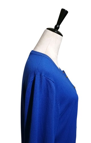 Cable & Gauge royalblaue Strickjacke Pullover 3/4 Arm Knopfleiste Gr. XL - Bild 9 von 14