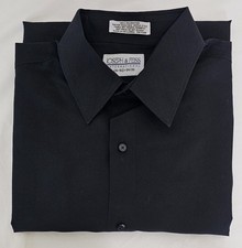 JOSEPH  FEISS INTERNACIONAL Men Dress Shirt Size Large 16/16.5 34/35 Black