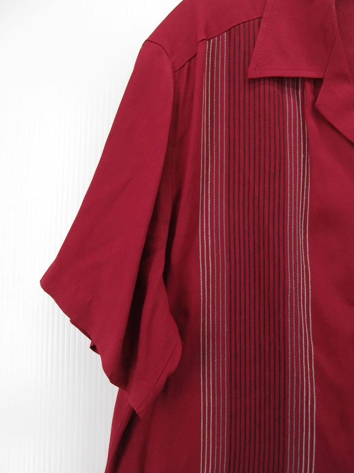 Camisa DE COLECCIÓN Da Vinci California Mediana Roja Charlie Sheen Bowling Rockabilly * Foto 3 de 4