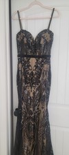 Mac Duggal Beaded Trumpet Gown in Black - Size 6 #D6050