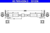 Bremsschlauch ATE 83.7855-0354.3 FüR A8 Audi 4E2 4E8 D3 FSI Quattro TDI W12