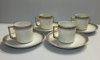 4 Sets - VTG Hutschenreuther & Co. (H&C) Bavaria Imperial Demitasse Cup & Saucer