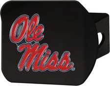 3D Molded Black Trailer Hitch Cover for 2 Inch Class III Hitches Team Logo