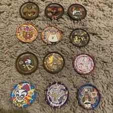 VINTAGE TAZOS POGS LOT OF 46 Mucha Lucha, SpongeBob, Yu-Gi-Oh And More