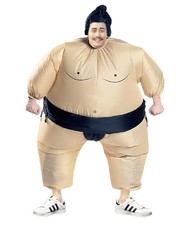 Inflatable Sumo Wrestling Fat Costume Halloween Cosplay Blow Up Fancy Suit,Ad...
