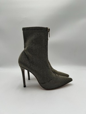 Gianvito Rossi Ferrer Space gold metallic mesh ankle bootie Size 36 