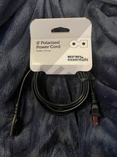 Best Buy Essentials 6  18 AWG 2 Prong Black Power Cord