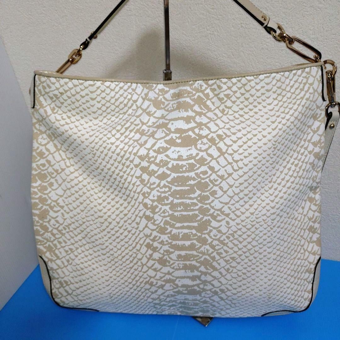 Coach Canvas Python Pattern 2Way Shoulder Bag Cro… - image 2