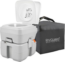 RVGUARD Portable Toilet, Camping Portable Toilet for Adults, 5.3 Gallon Waste Ta