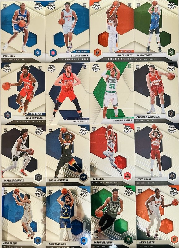(16) Card 2020-21 Panini Mosaic Rookie RC Base Lot *INVEST* BV$🔥📈