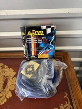 Accel 5040b Super Stock Spiral Spark Plug Wires Universal V8 Blue 8mm Straight