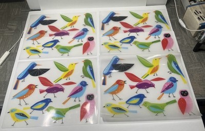 Set of 4 IKEA Klistrig Bird 14'' x 11¼'' Placemats Charlie Harper Style VGC