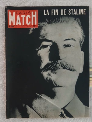 PARIS MATCH N°208 7/3/1953 FIN DE STALINE VIOLETTE NOZIERES ARLETTY ANOUK AIMEE - Photo 1/4