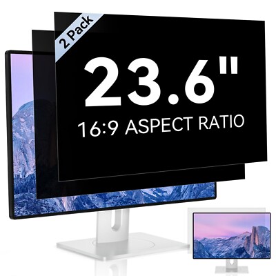 2 Pack 23.6 Inch Computer Privacy Screen Filter for 16:9 Widescreen
