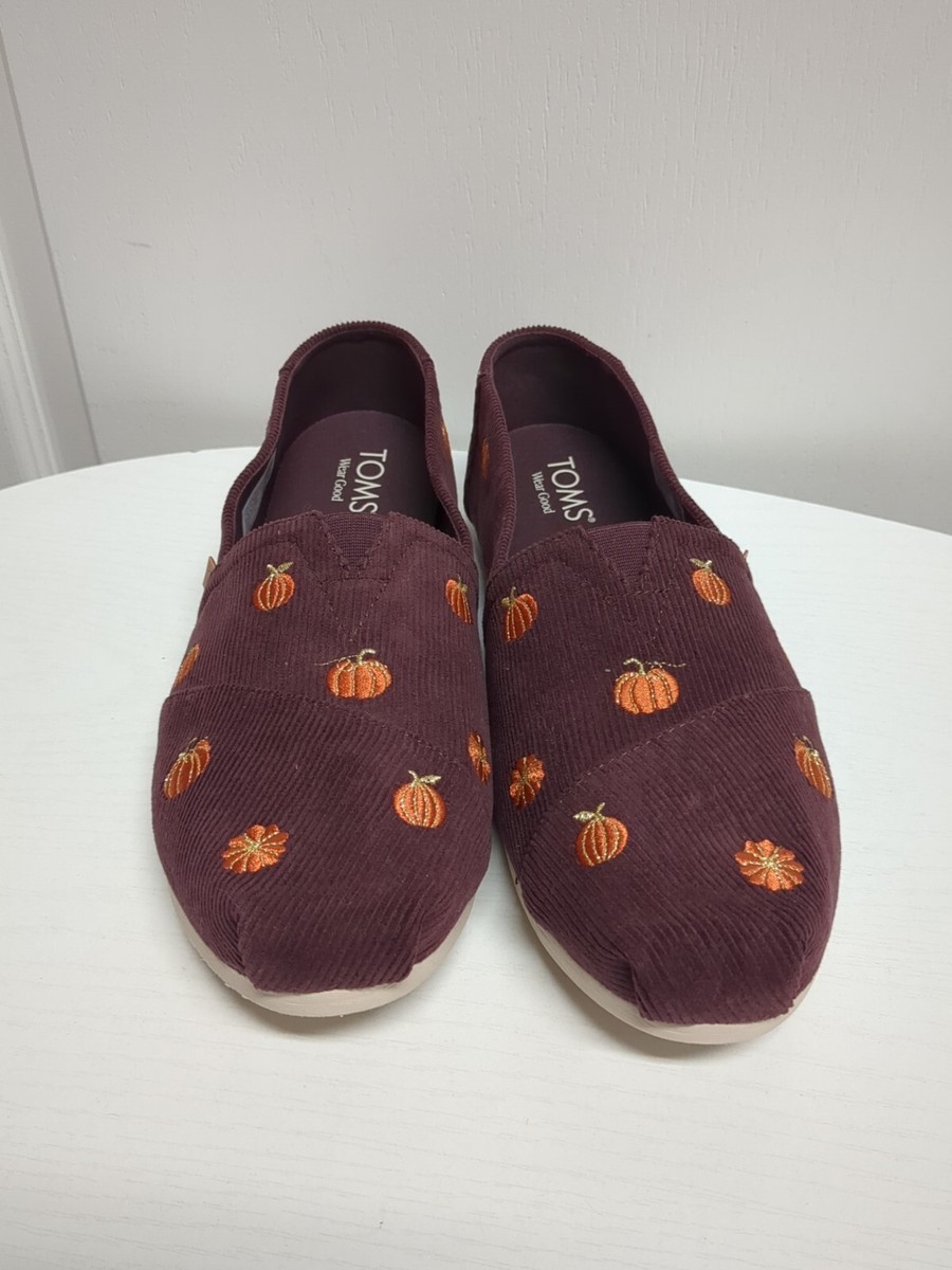 TOMS Alpargata CloudBound Burgundy Corduroy Pumpkins