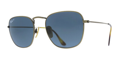 RAY-BAN FRANK Titanium Gold / Crystal Blue Polarized RB8157 9207T0 51