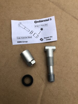 4 X New Genuine BMW / Continental TPMS Tyre Valves Aluminium 