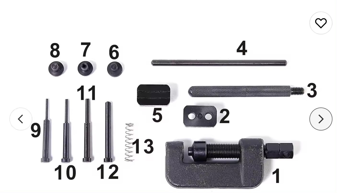 Kit di Riparazione Catena Moto 13 Pezzi foto 3