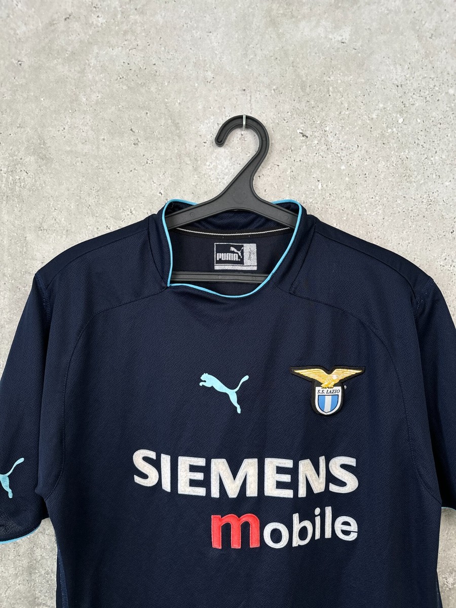 レア物！　【セリエA】S.S. Lazio Puma 半袖シャツ 黒水色 Puma Lazio 1998 1999 Away Football Shirt Soccer Jersey Black