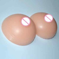 Round Shape Artificial Silicone Breast Form Prosthesis Bust 500g/600g/800g/1000g