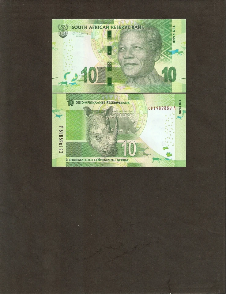 SOUTH AFRICA 10 RAND P138 2014 x 50 Pcs Lot BUNDLE NELSON MANDELA RHINO UNC NOTE - Image 2 of 2