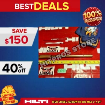 HILTI CHISEL NARROW FM SDS MAX 1'' X 14'' PREOWNED, L@@KS NEW , GOOD, FAST SHIP