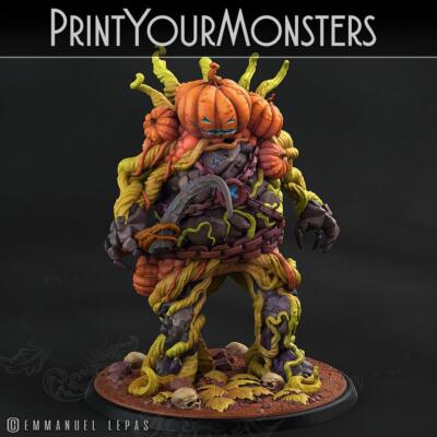 3D Printed Print Your Monsters Smiling Killer Pumpkin Attack Pack II 28mm - 32mm