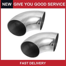 Universal Od 2.5 90 Degree Car Mandrel Bend Elbow Bend Exhaust Tube Pack Of 2